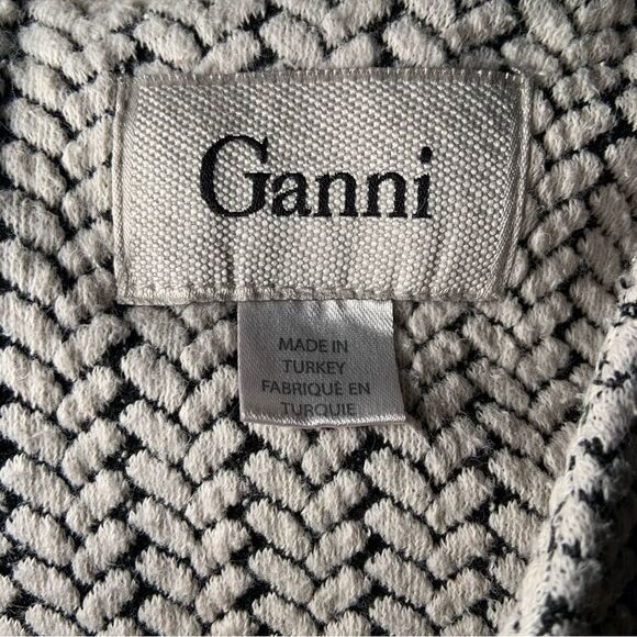 Sz Medium Black and White Ganni Anthropologie Dress - Picture 8 of 14